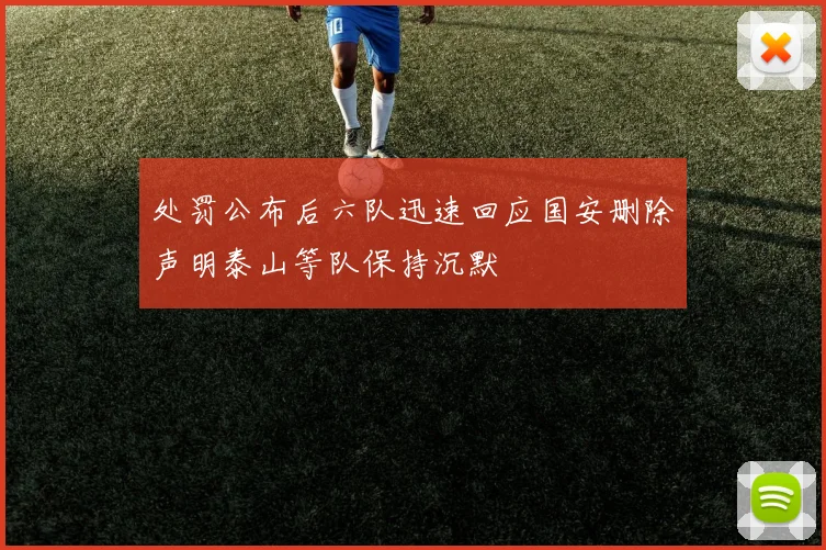 处罚公布后六队迅速回应国安删除声明泰山等队保持沉默